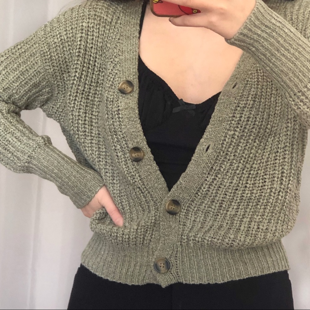 Cottagecore Sage Green Sweater 🍃